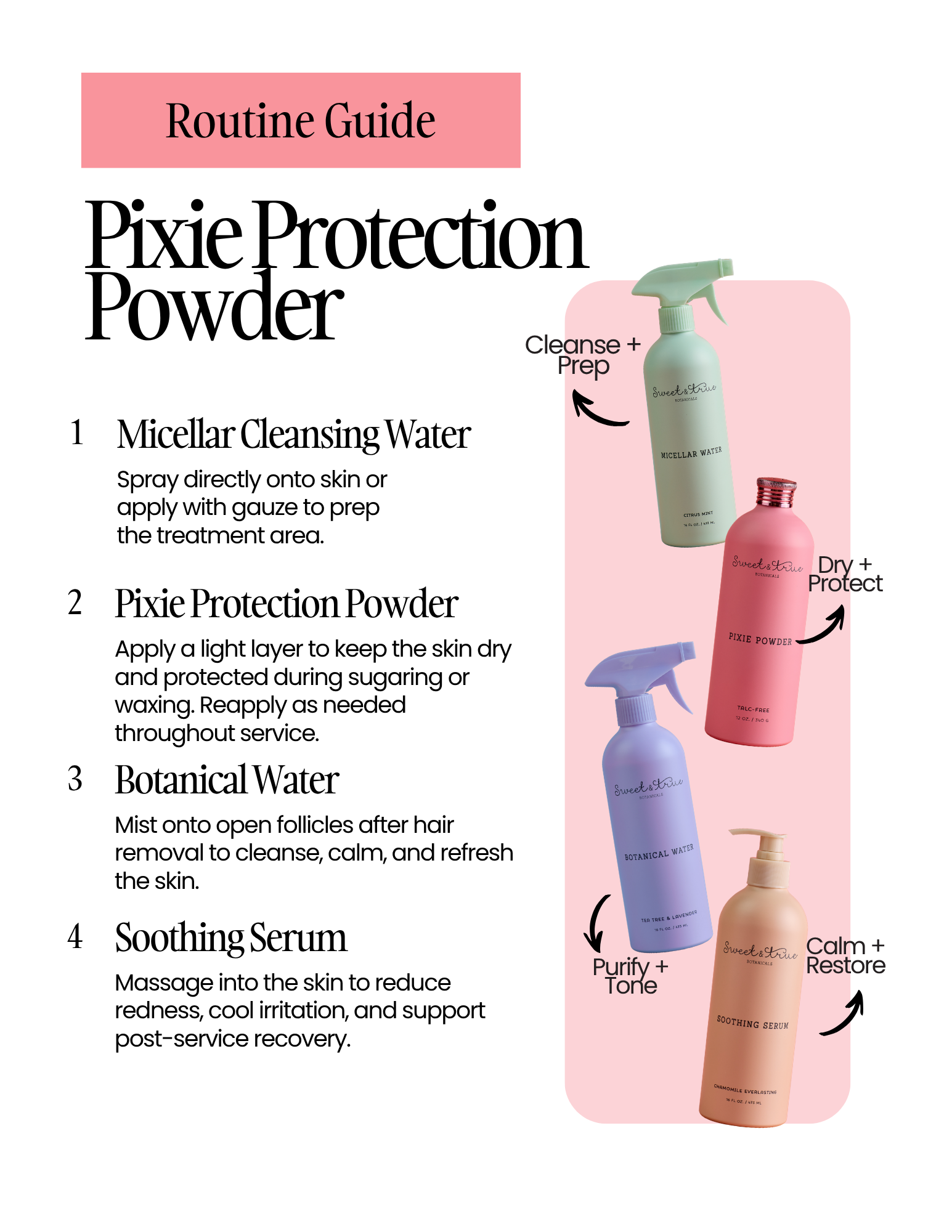 Pixie Powder - Talc-Free Hair Removal Prep – Bag & Bottle