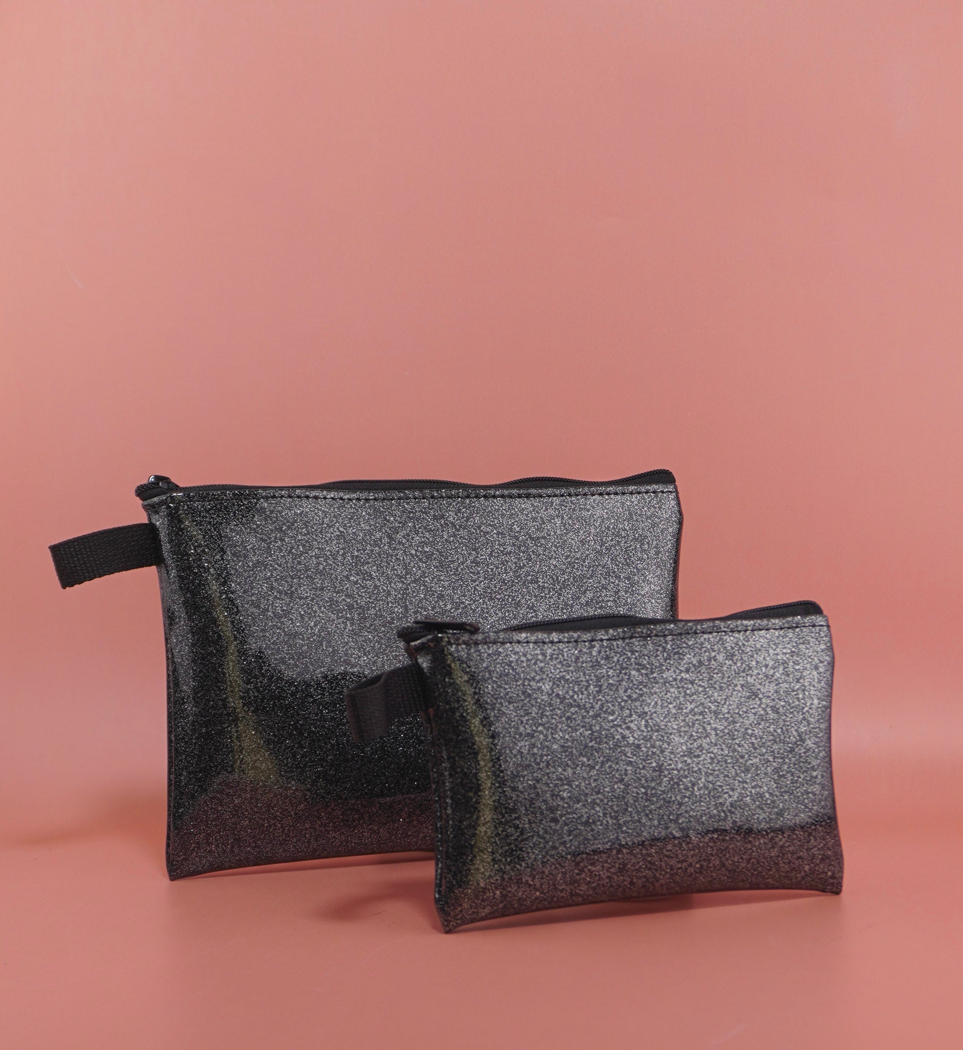 Small Black Sparkle Pouch