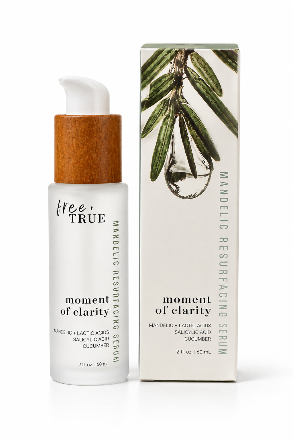 Moment of Clarity Mandelic Resurfacing Serum, 2 fl oz / 60 mL bottle and box