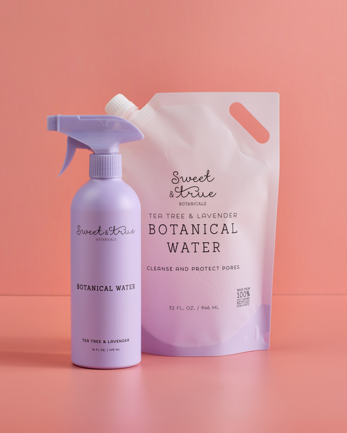 Botanical Water - Post Hair Removal Spray - Tea Tree & Lavender - Bag & Bottle Bundle