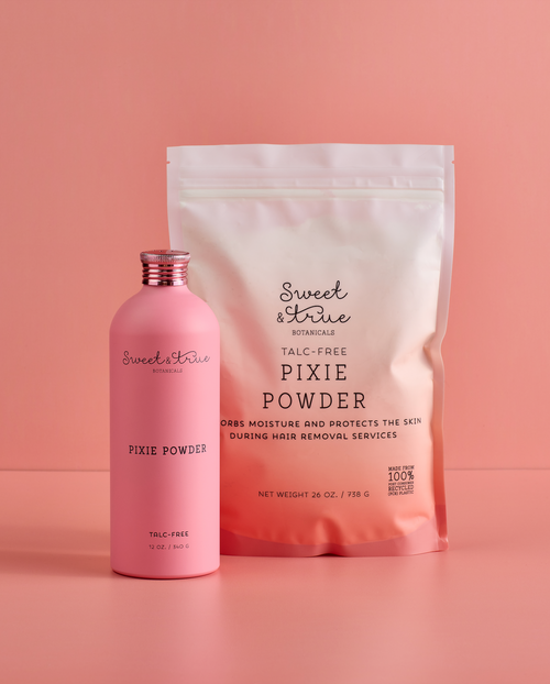 Pixie Powder - Talc-Free Hair Removal Prep – Bag & Bottle
