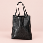Black Sparkle Vinyl Tote Bag