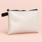 Large White Sparkle Pouch