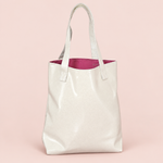 White Sparkle Vinyl Tote Bag